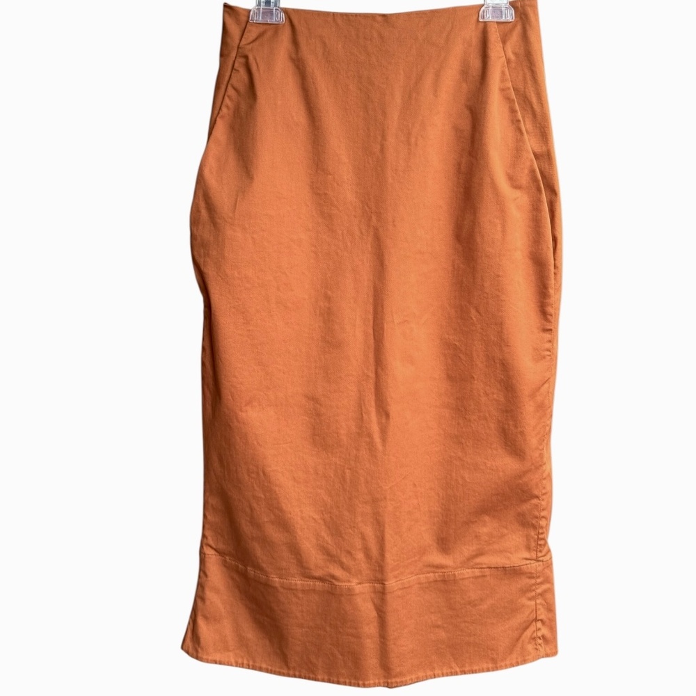 COS Cotton Orange Pencil Skirt Sz 4